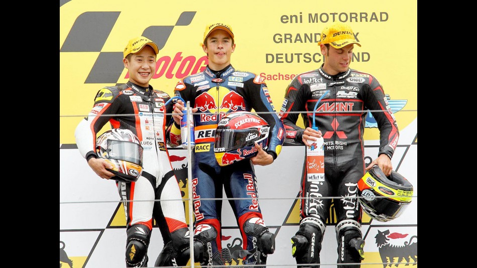 Koyama, Marquez and Cortese on the podium in Sahcsenring