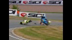 Sachsenring 2010 - MotoGP - Race - Action - De Puniet, Bautista and Espargaró - Crash