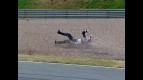 Sachsenring 2010 - Moto2 - Race - Action - Simone Corsi - Crash