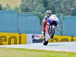 Jorge Lorenzo pulls off a wheelie in Sachsenring