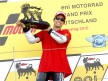 Dani Pedrosa on the podium in Sachsenring