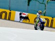 Rossi at the finish of the race in Sachsenring