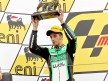 Andrea Iannone on the podium in Sachsenring