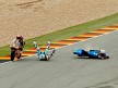 Pol Espargaró crashes during the 125cc race in Sachsenring