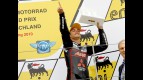 Sandro Cortese on the podium in Sachsenring