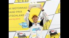 Roberto Rolfo on the podium in Sachsenring