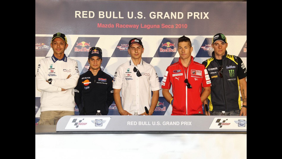 MotoGP riders at the Red Bull U.S. Grand Prix press conference