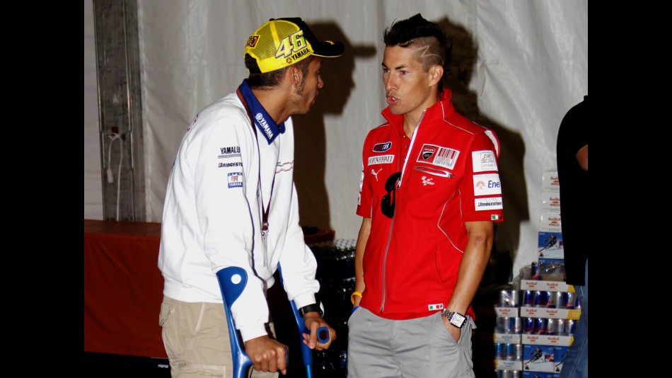 Rossi and Hayden in Laguna