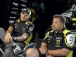 Ben Spies and Tom Houseworth in the Monster Yamaha tech 3 garage