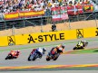 Dani Pedrosa riding ahead of MotoGP group at Motorland Aragón