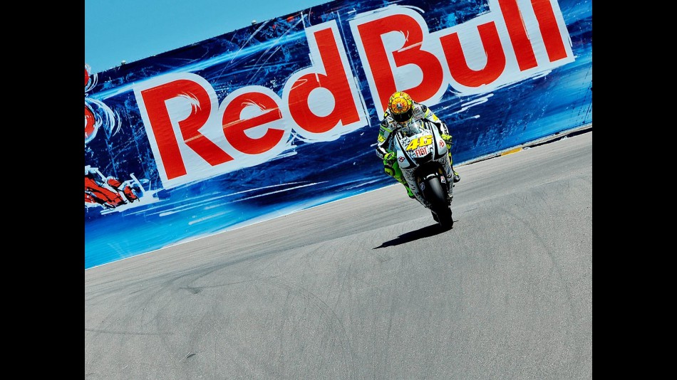 Valentino Rossi in action in Laguna Seca