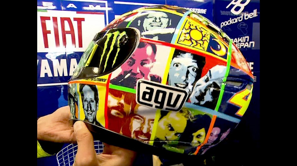 Rossi´s special helmet design for Laguna Seca