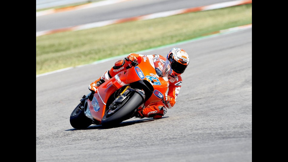 Casey Stoner in action at Misano