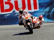 Melandri riding ahead of Simoncelli in Laguna Seca