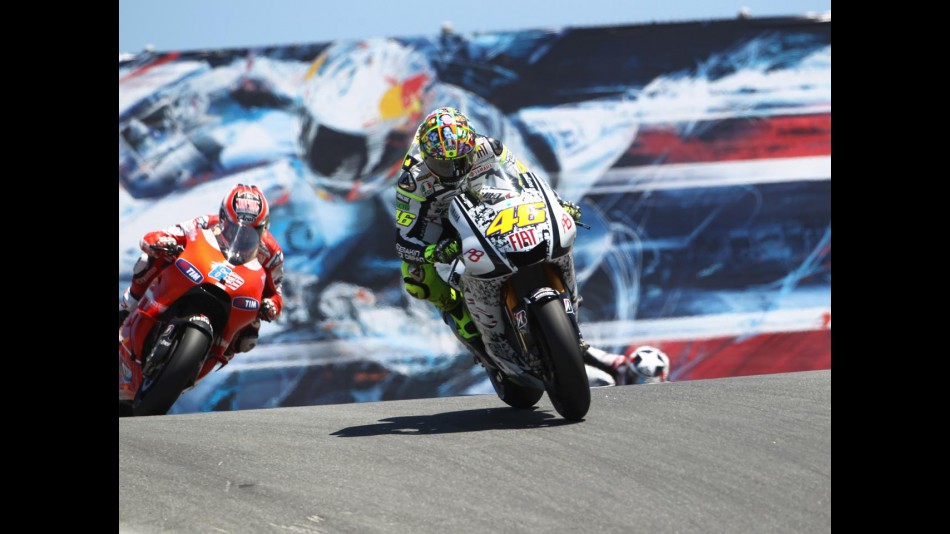 MotoGP group in action in Laguna Seca