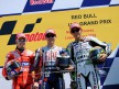 Stoner, Lorenzo and Rossi on the podium in Laguna Seca