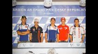 Rossi, Dovizioso, Lorenzo, Stoner and De Puniet at the Cardion AB Gran Prix Ceské Republiky