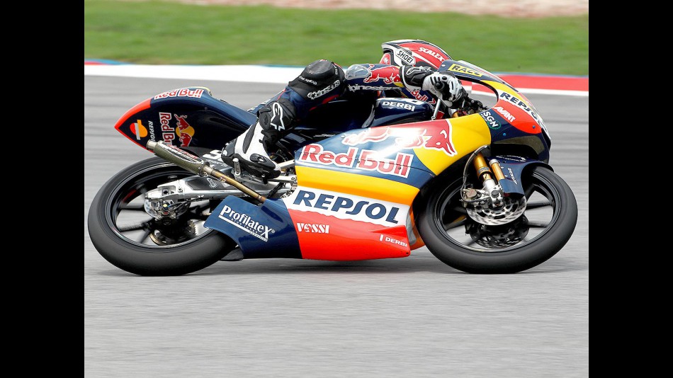 Marc Márquez in action at Sepang