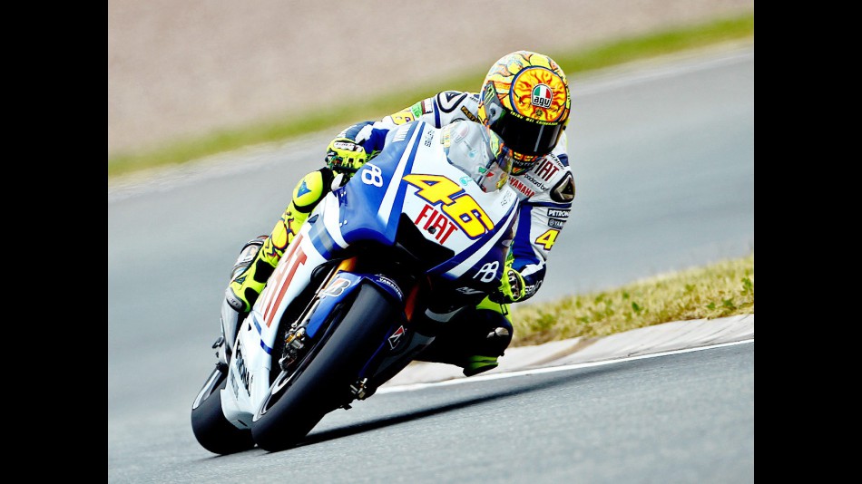 Valentino Rossi in action