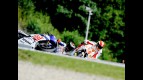 Jorge Lorenzo crashes during the QP in Brno