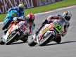 De Puniet riding ahead of Simoncelli in Brno