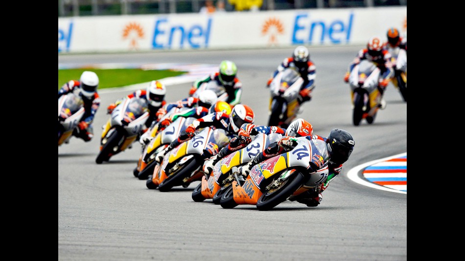 Red Bull Rookies Cup group in action in Brno