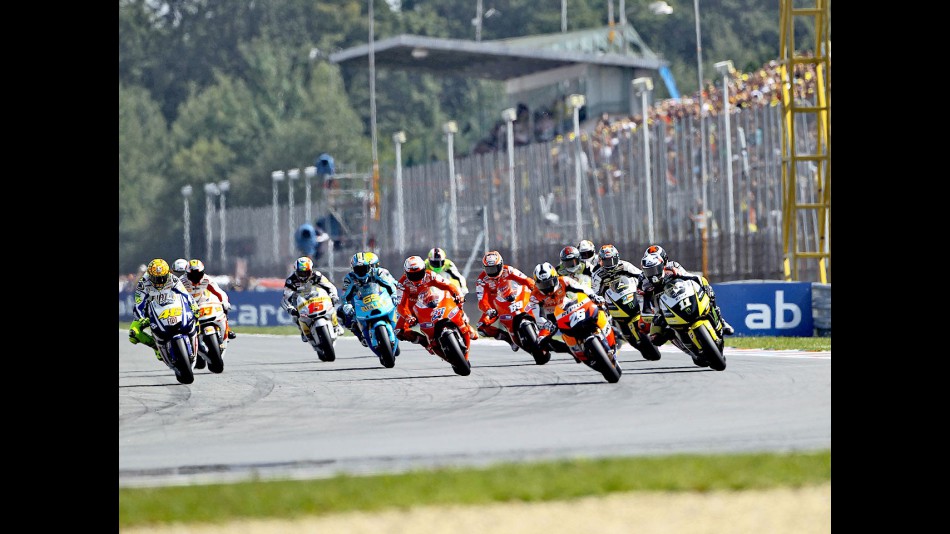 MotoGP group in action in Brno