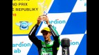 Iannone on the podium in Brno