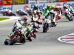 Moto2 group in action in Brno