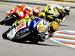 Rossi riding ahead of Hayden and Edwards