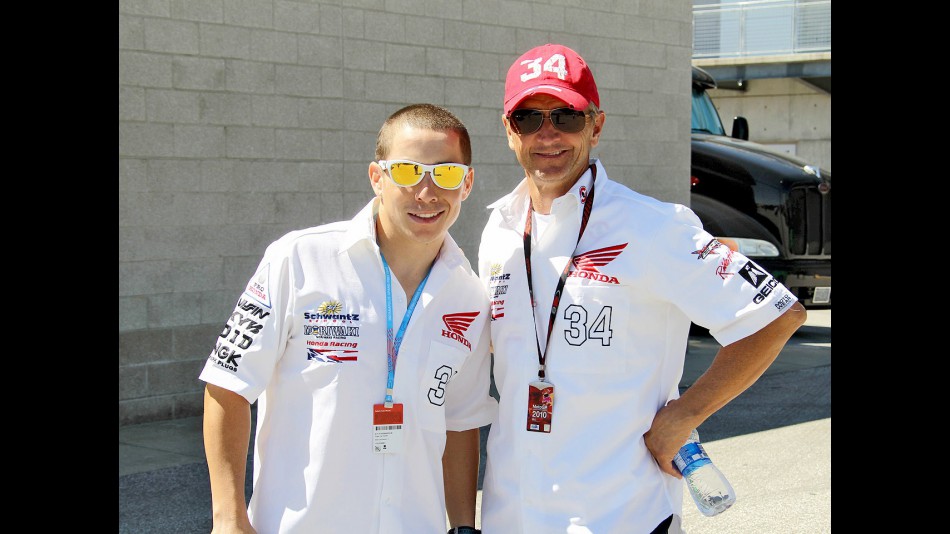 Roger Lee Hayden and 1993 500cc World Champion Kevin Schwantz at Indianapolis