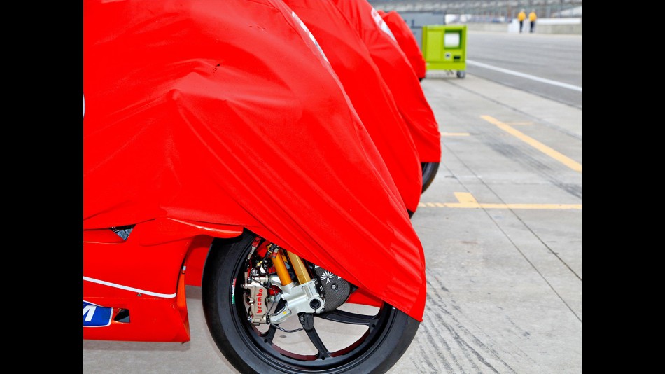 MotoGP crews setting up at Indianapolis