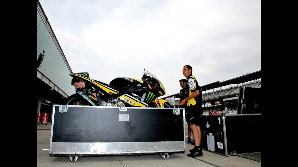 MotoGP crews setting up at Indianapolis