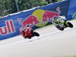 Kallio riding ahead of Hayden during FP1 at Indianapolis