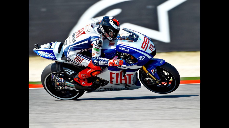 Jorge Lorenzo in action at Misano