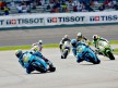 Rizla Suzuki´s Capirossi and Bautista riding ahead of MotoGP group at Indianapolis