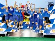 Jorge Lorenzo and his crew celebrating 2010 MotoGP World Championship at Sepang