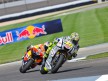Rossi riding ahead of Dovizioso at Indianapolis