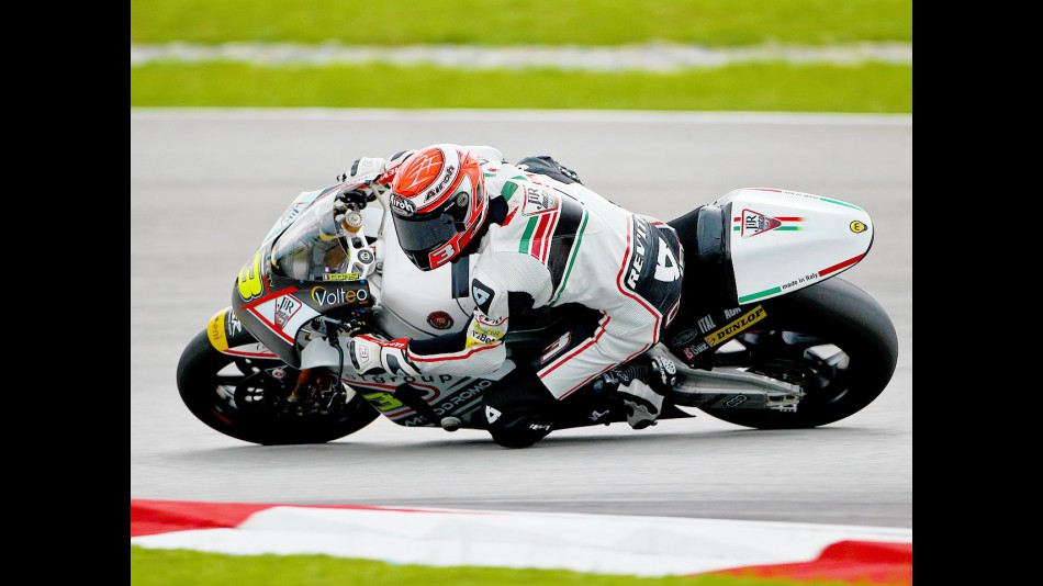 Simone Corsi in action at Sepang