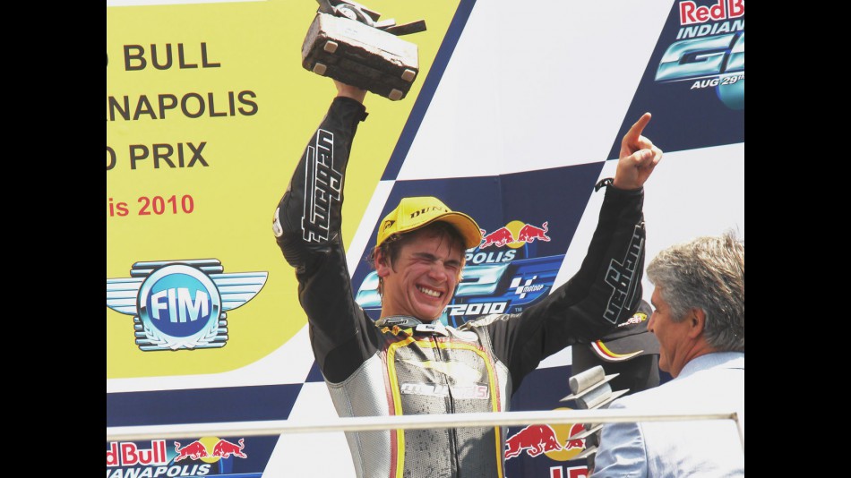 Scott Redding on the podium at Indianapolis