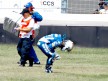 Alex Debon after crash at Indianapolis