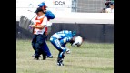 Alex Debon after crash at Indianapolis