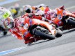 Nicky Hayden riding ahead of Stoner at Estoril