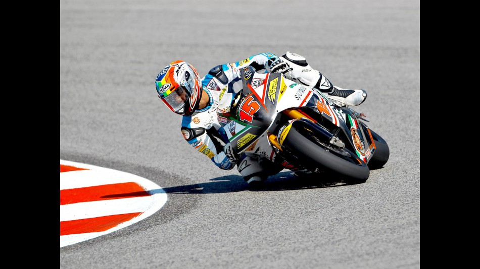 Alex de Angelis in action at Misano