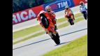 Nicky Hayden pulls off a wheelie During FP1 at Misano