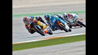 Marquez riding ahead of Espargaró and Louis Rossi at Misano
