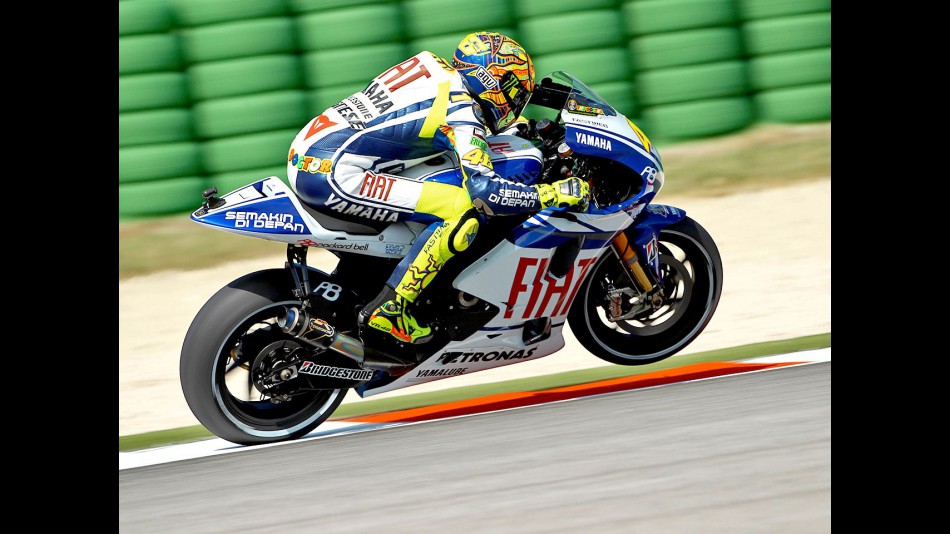 Valentino Rossi in action at Misano
