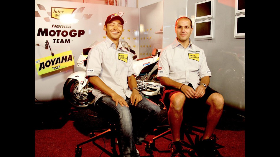 Interwetten Honda´s Hiroshi Aoyama and Tom Jojic