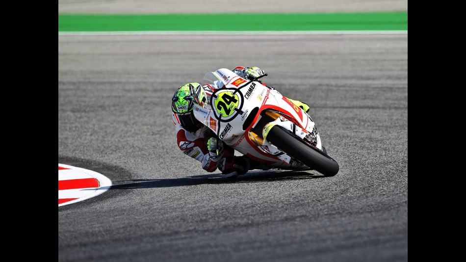 Toni Elias in action at Misano