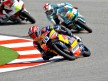 Marquéz riding ahead of Smith at Misano